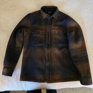 Mens Express brown plaid shacket